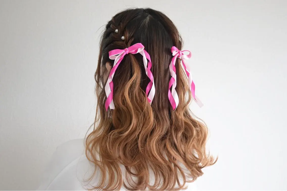 セミロング ヘアアレンジ 麻優 ヘアセットのヘアスタイル