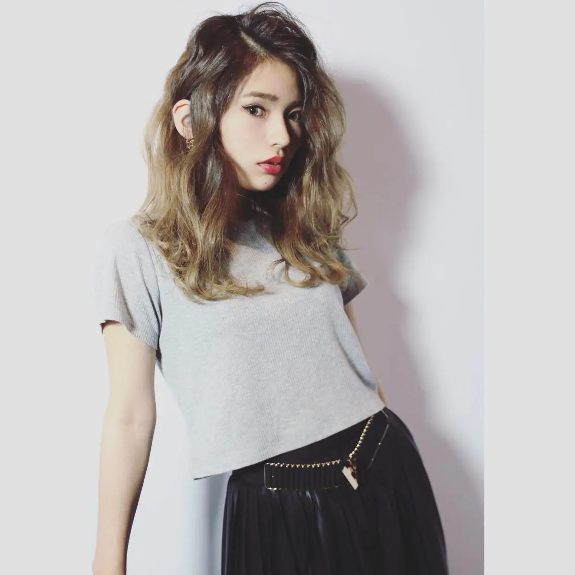 セミロング カラー 永田 崇のヘアスタイル