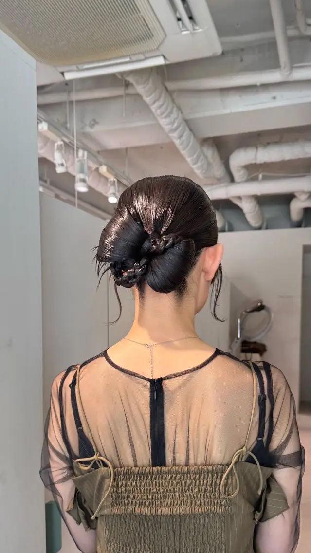 ミディアム ヘアアレンジ 杉田 茉優のヘアスタイル