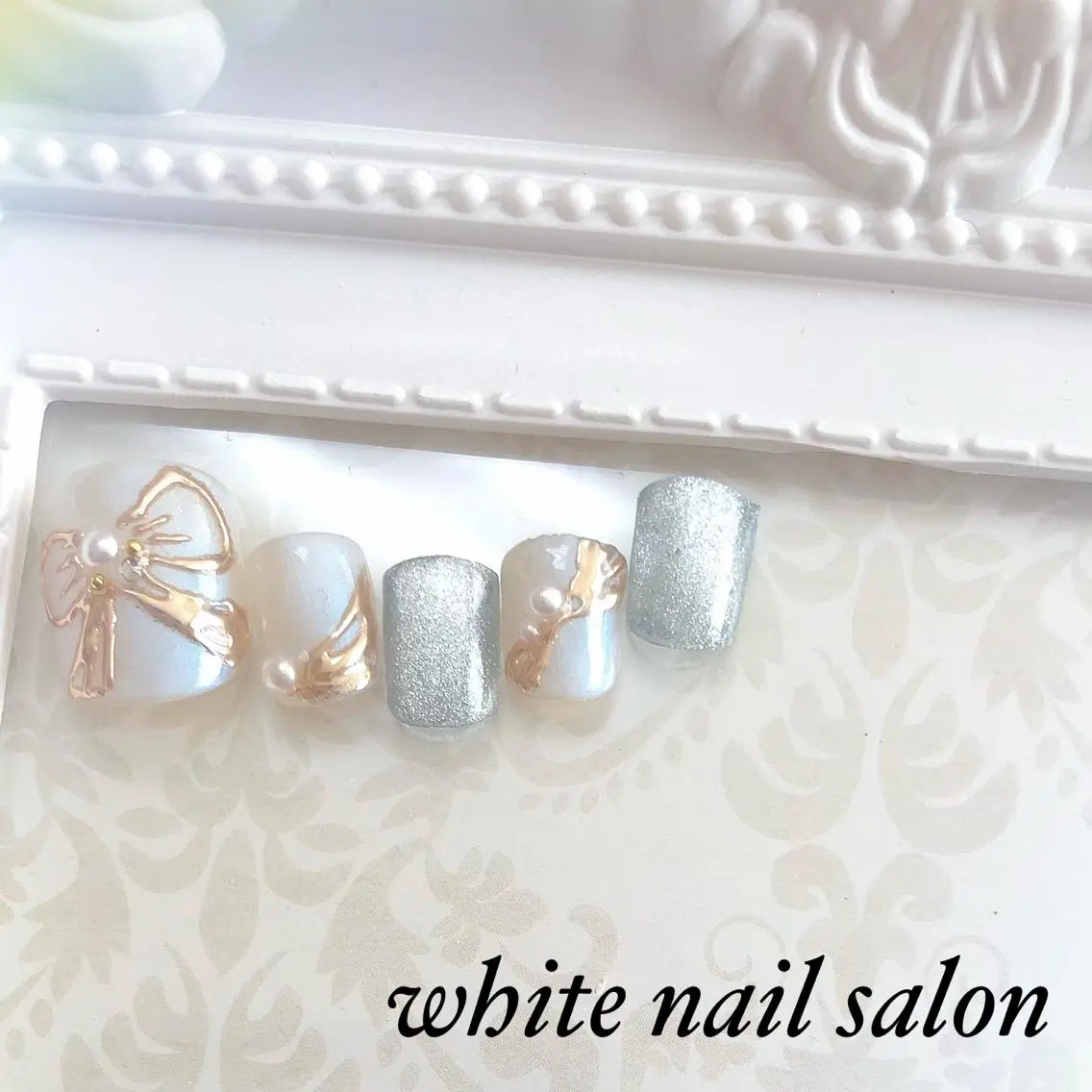 ネイル フットネイル ジェルネイル ハードジェル 持ち込み ソフトジェル フットネイル white nail salonのネイルデザイン