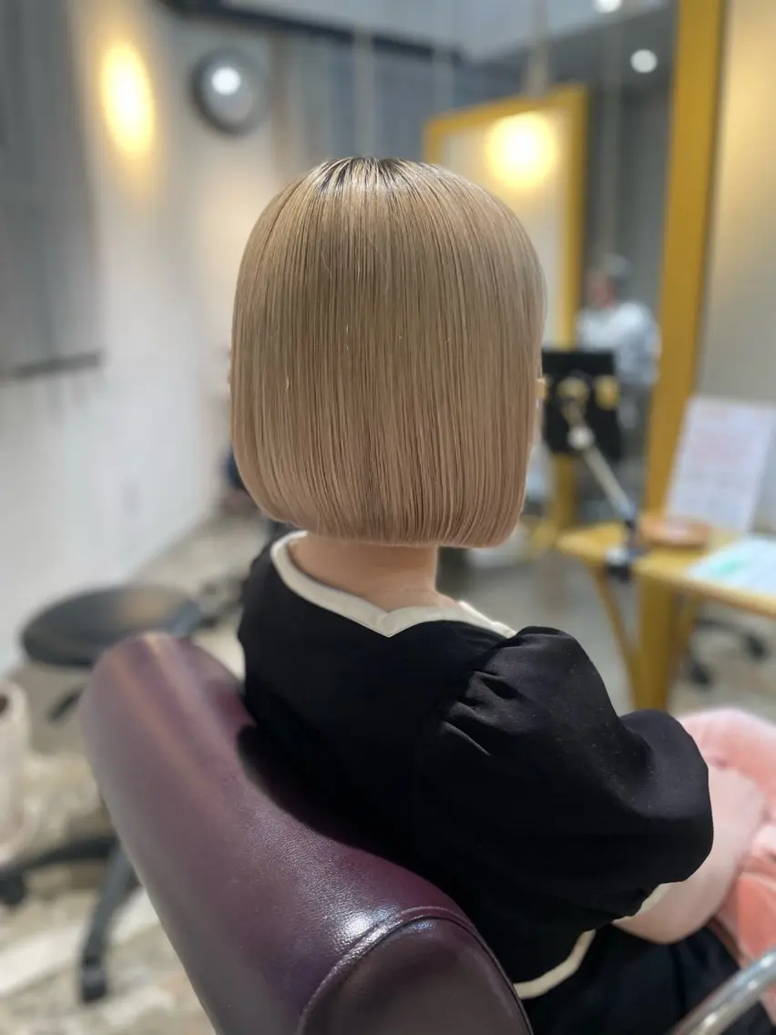 ショート ワンレンボブ ボブ モデル様募集中🧡 nanamiのヘアスタイル