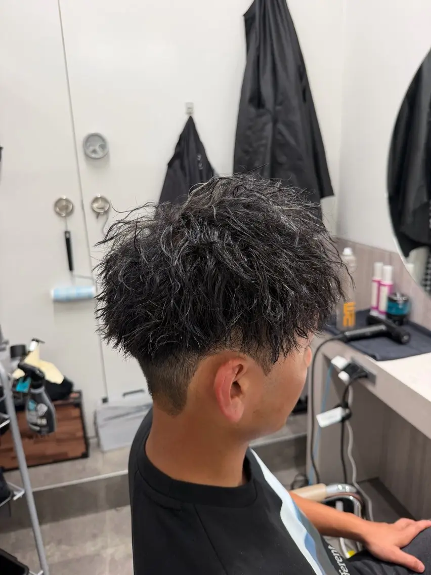 パーマ メンズ カット パーマ ヘアセット 個室サロンKAITO メンズ特化美容師のヘアスタイル