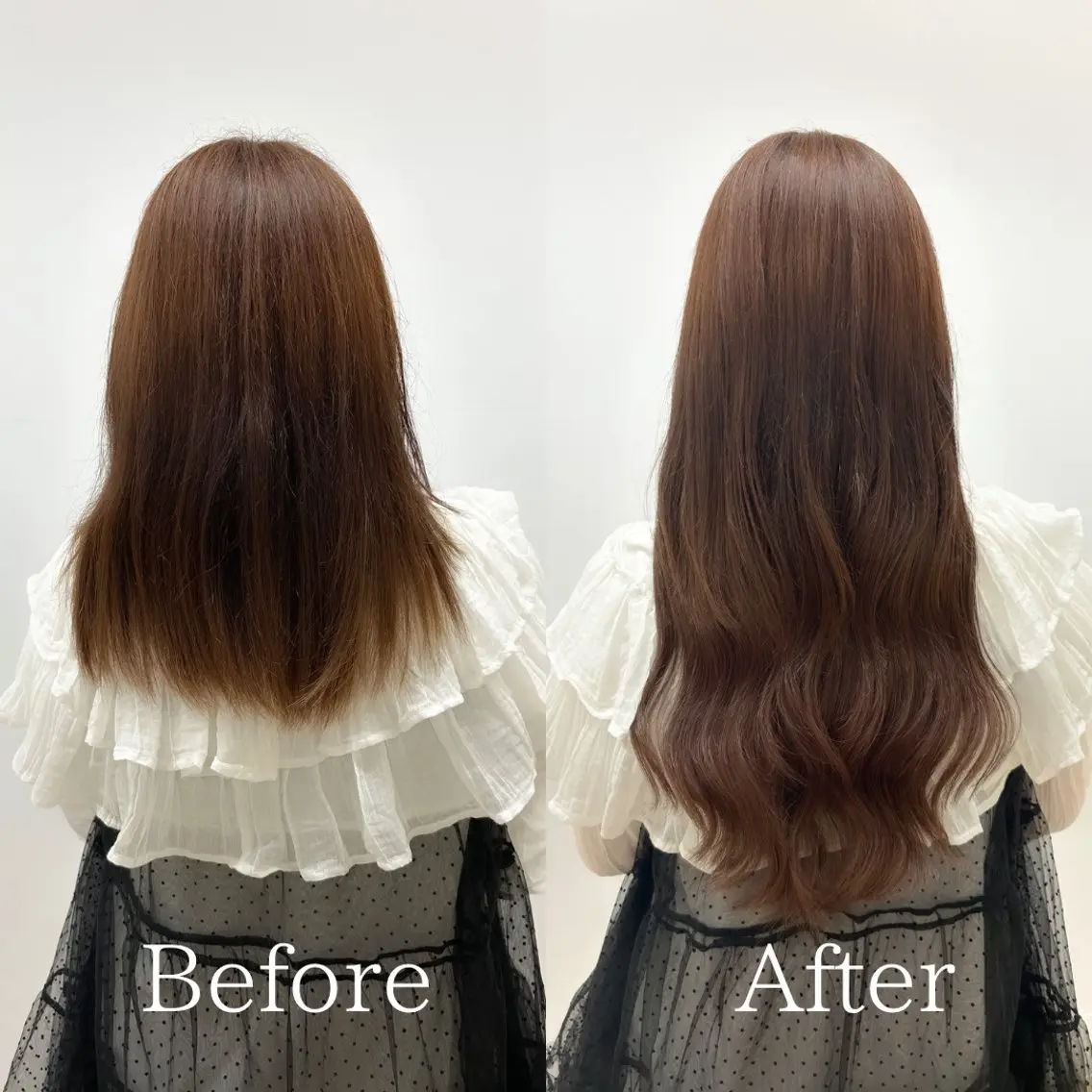 🩷伸ばし中でもロングヘアに🩷シールエクステ60枚の写真