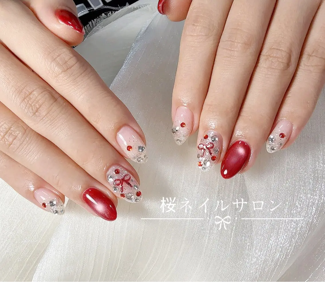 ネイル アートネイル フットネイル フレンチネイル ジェルネイル ニュアンスネイル ハンドネイル 桜 ネイルのネイルデザイン