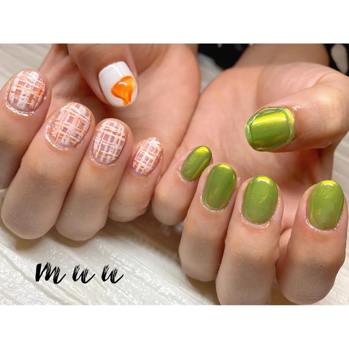 ネイル アートネイル オーロラネイル muu nailのネイルデザイン