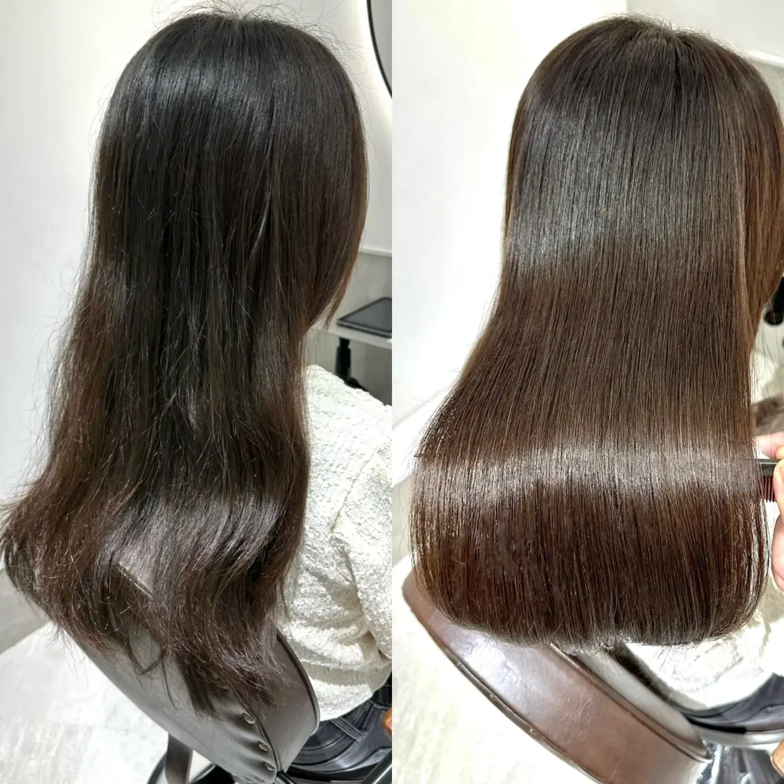 ロング 縮毛矯正 トリートメント 髪質改善 縮毛矯正/ レイヤー/銀座/本木のヘアスタイル