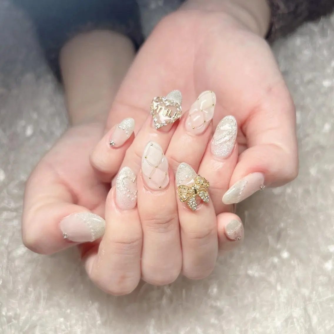 ネイル 長さ出し フレンチネイル ジェルネイル グラデーション 韓国ネイル ハンドネイル Nail&eye Belire 新宿のネイルデザイン