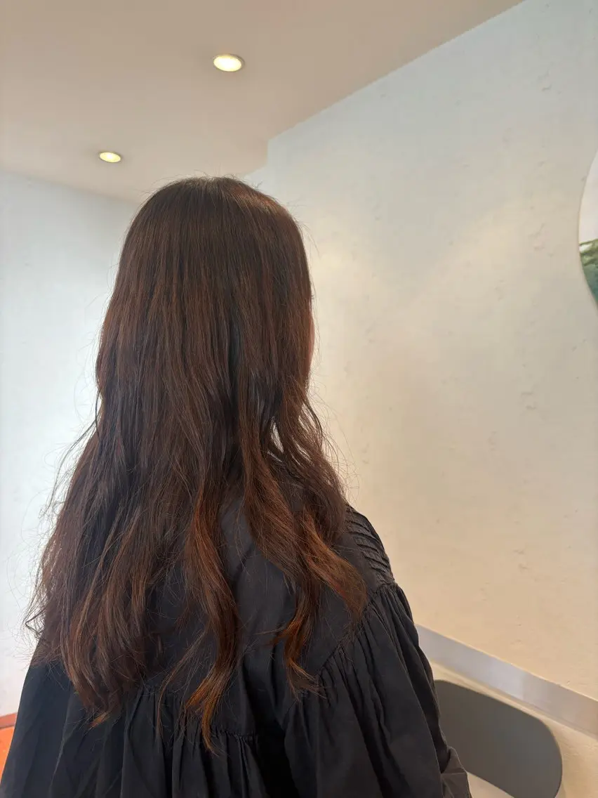 ロング パーマ 縮毛矯正 デジタルパーマ TRIP フクダのヘアスタイル