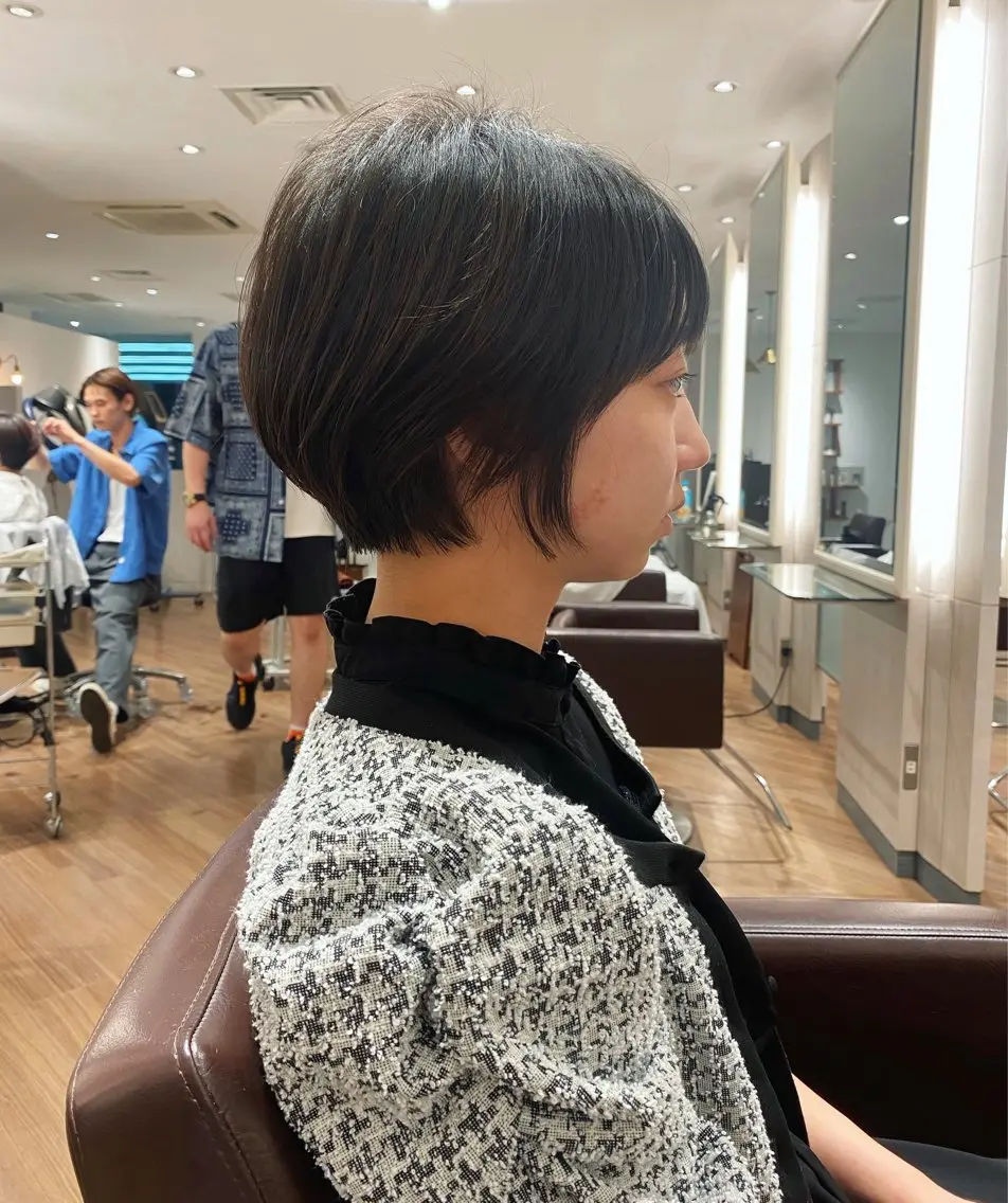 ショート カラー パーマ ショートボブ ボブ ショートヘア 🍃服部 雅哉🍃銀座◎のヘアスタイル