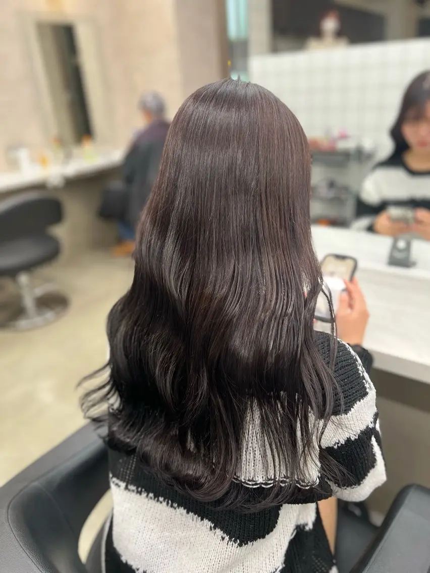 ロング カラー ヘアアレンジ 巻きラク♡レイヤー 🦢こころのヘアスタイル