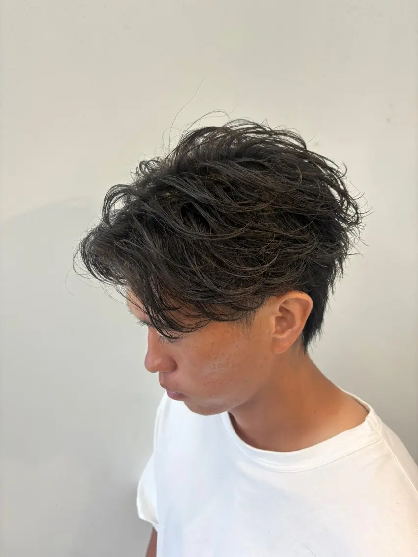 ショート パーマ メンズ カット パーマ 中島 耀一朗のヘアスタイル