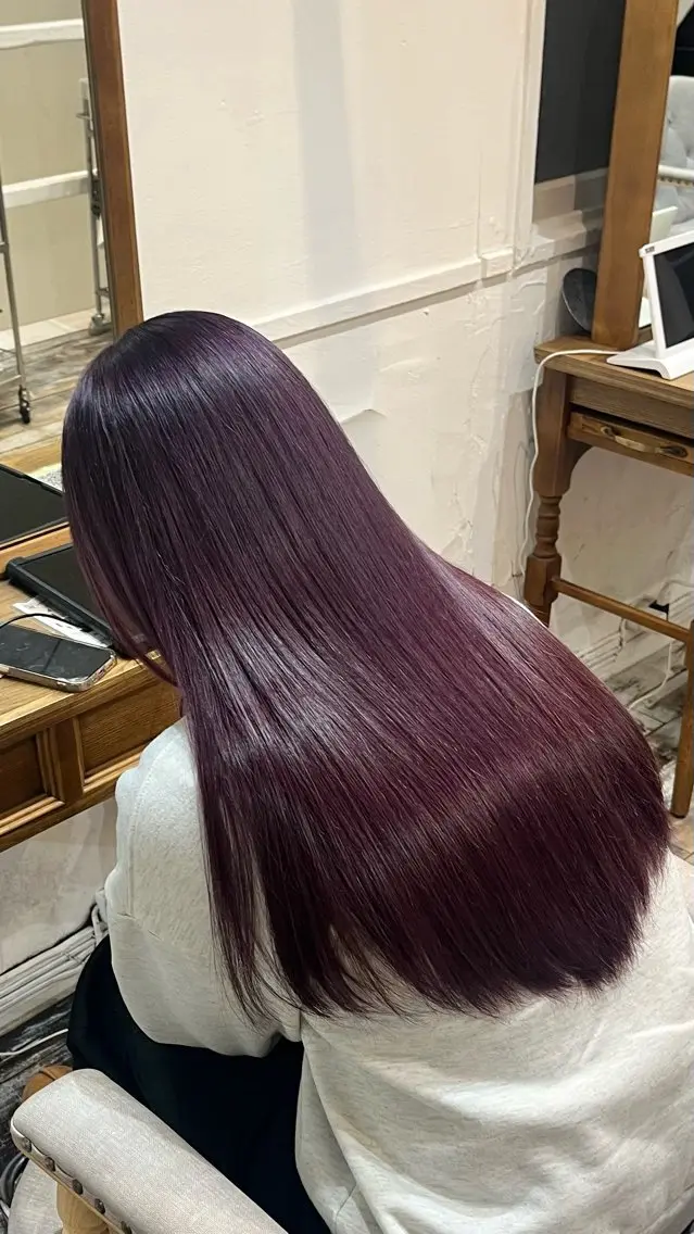カラー ブリーチ ダブルカラー オガワ アヤナのヘアスタイル