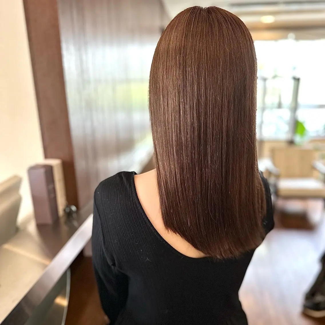 セミロング パーマ 縮毛矯正 カット 縮毛矯正 トリートメント 高木 陽平のヘアスタイル