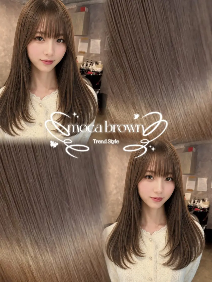 セミロング カラー ブラウンカラー モカブラウン ヘアカラー トリートメント 🍑ももか🍑モデル 様募集中/浦和🦋のヘアスタイル
