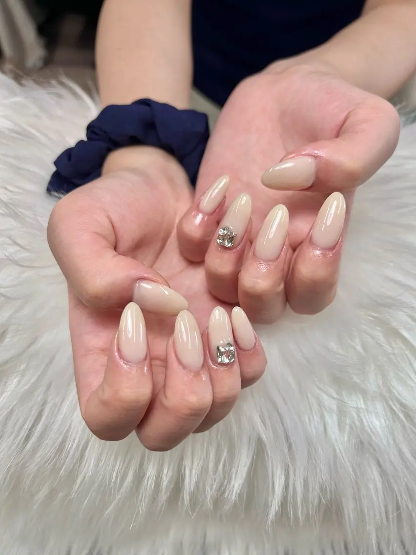 ネイル ジェルネイル 持ち込み ワンカラーネイル スカルプネイル xinh nailsのネイルデザイン