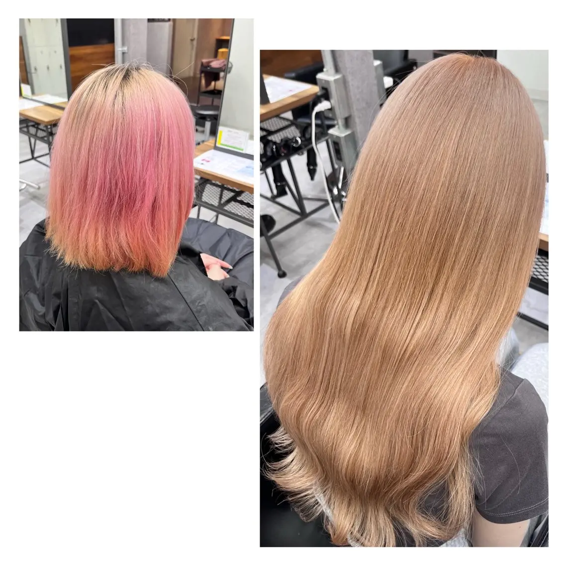 ロング カラー ベージュカラー ミルクティーベージュ ピンクカラー ヘアカラー エクステ MAKO ❤️‍🔥NEXTのヘアスタイル