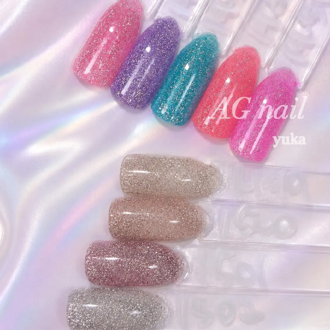 ネイル フラッシュネイル フットネイル ジェルネイル ラメ(グリッター) オフィスネイル フットネイル AGnail 富永 /ちゅるん韓国ネイルのネイルデザイン