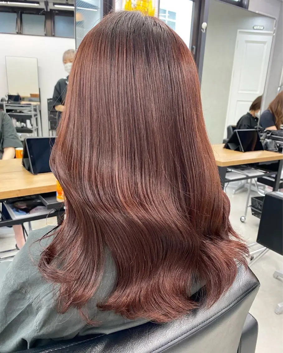 カラー ブリーチ ダブルカラー ブリーチなしカラー 松岡 沙弥のヘアスタイル