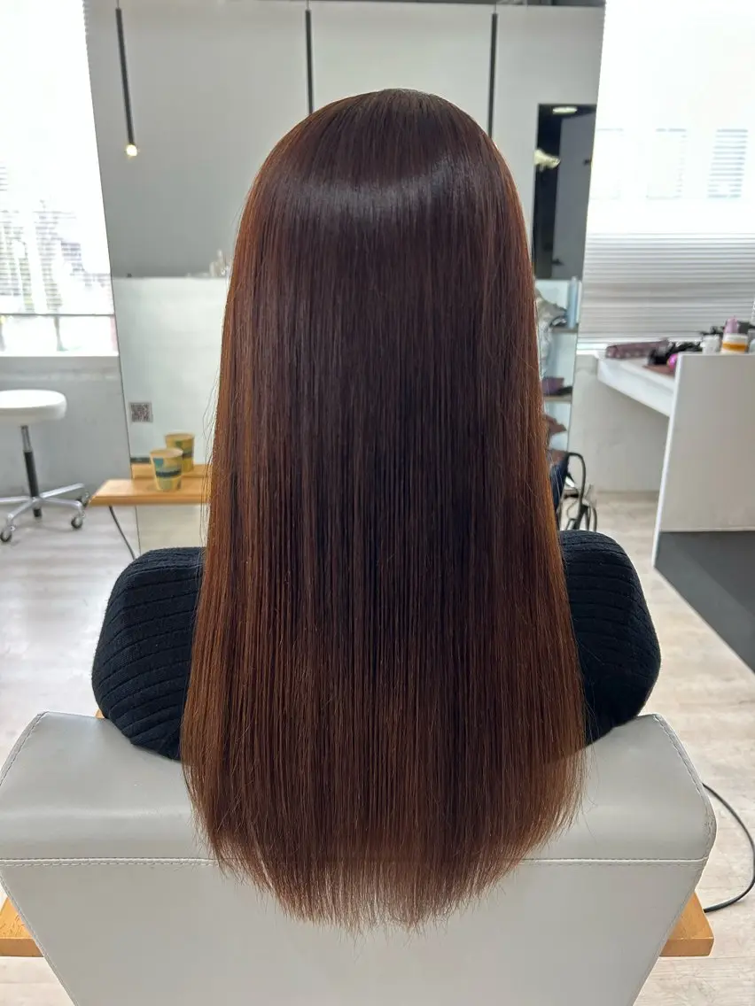 セミロング カット 縮毛矯正 トリートメント 梶田 伸篤のヘアスタイル