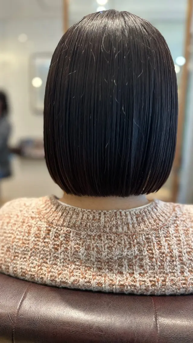 ショート カット 縮毛矯正 トリートメント 🌈髪質改善🌈 過去の1艶サラ体験✨のヘアスタイル