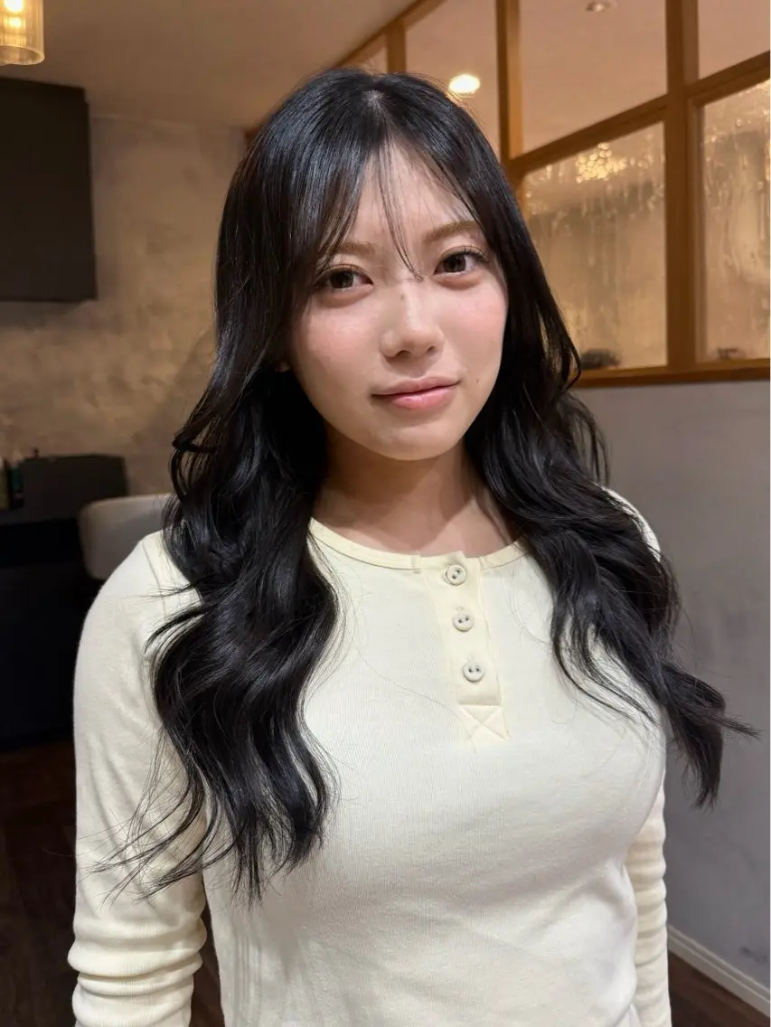 ロング カット ヘアカラー 木村 心海☆明石のヘアスタイル