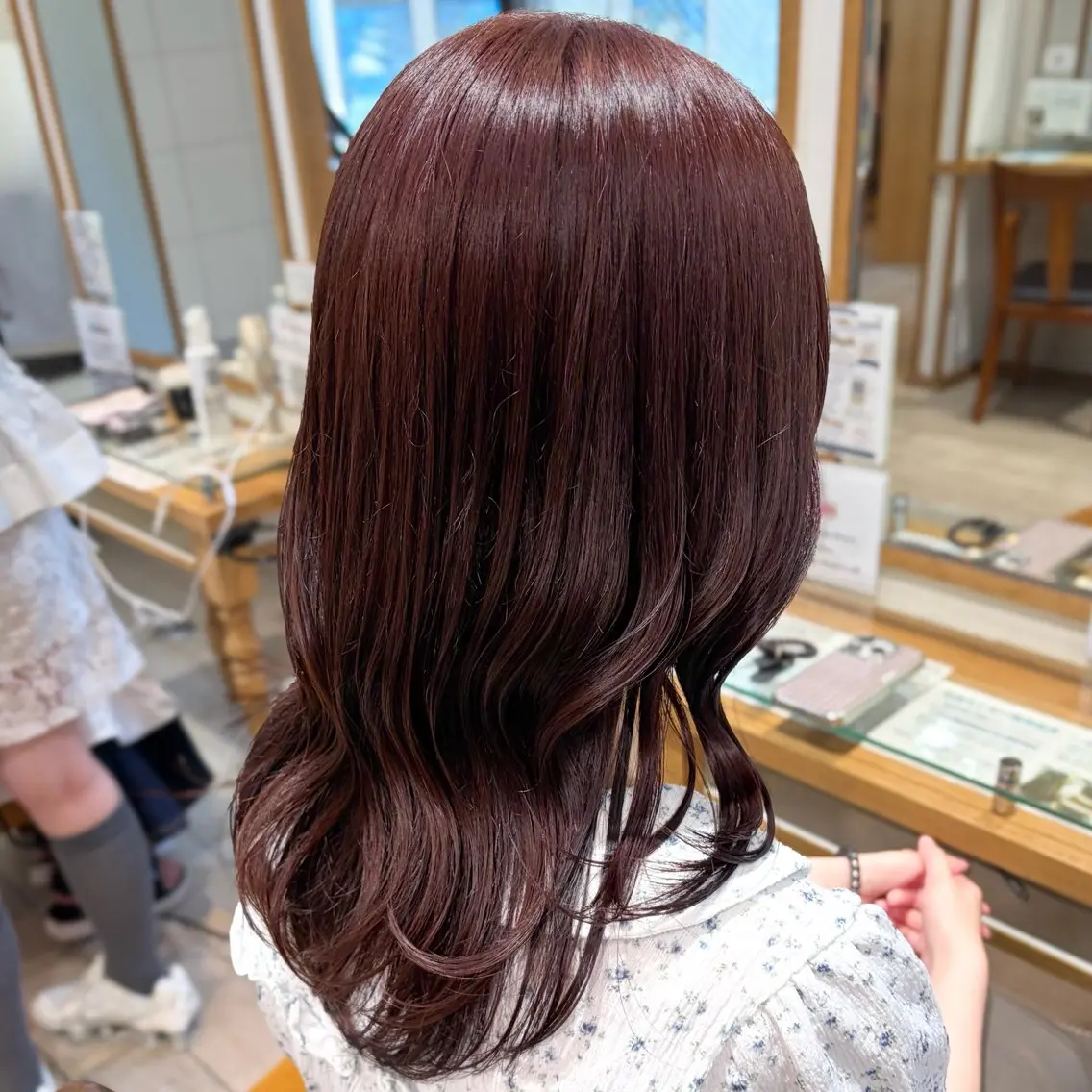 ミディアム カラー ブラウンカラー ピンクカラー ピンクブラウン カット ヘアカラー トリートメント 🦩 Rui 🦩のヘアスタイル