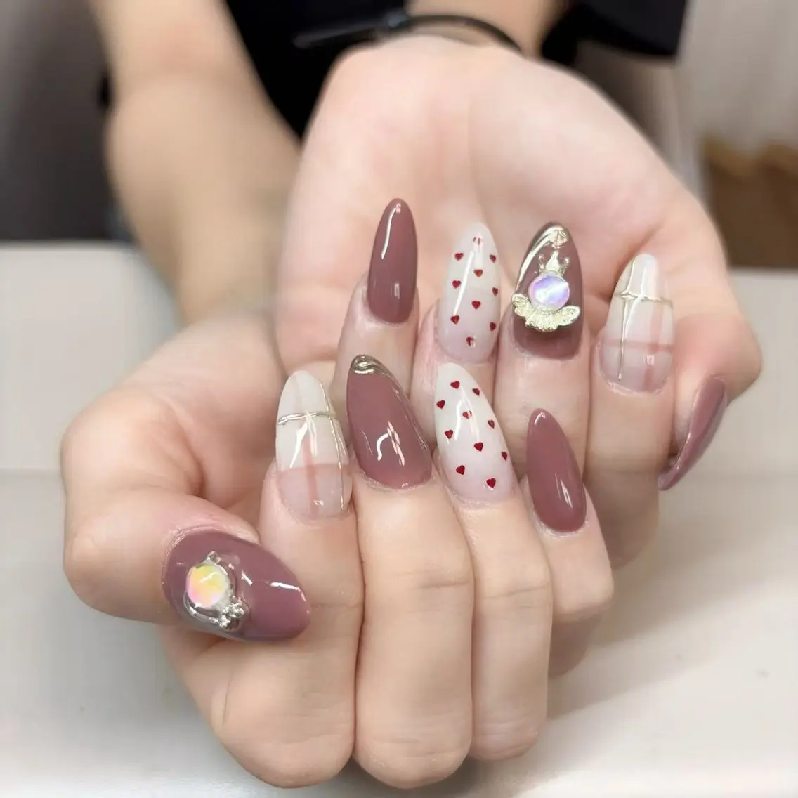 ネイル アニマル柄 べっ甲ネイル ブラウン ジェルネイル ハロウィン Rika  nail cocoのネイルデザイン