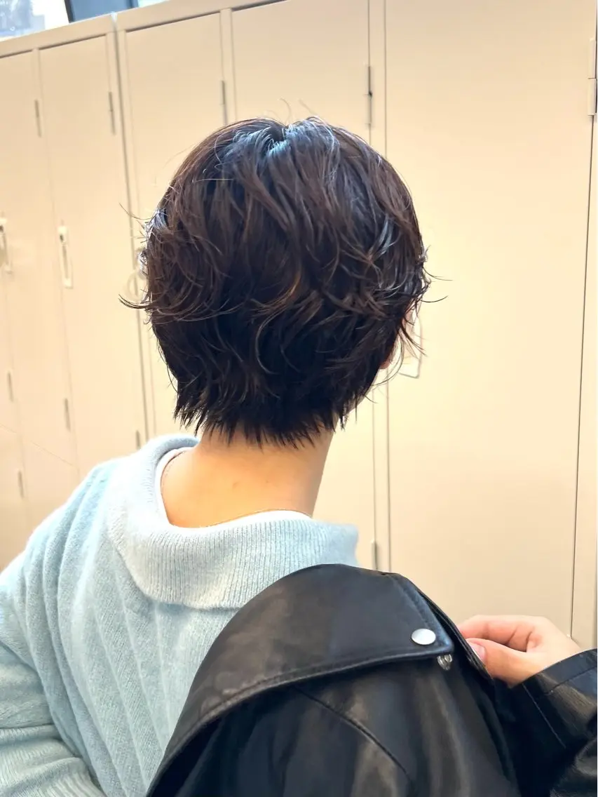 🌈朝のお手入れを楽に🌈レディースカット＋パーマ＋1step超音波トリートメント❣️の写真