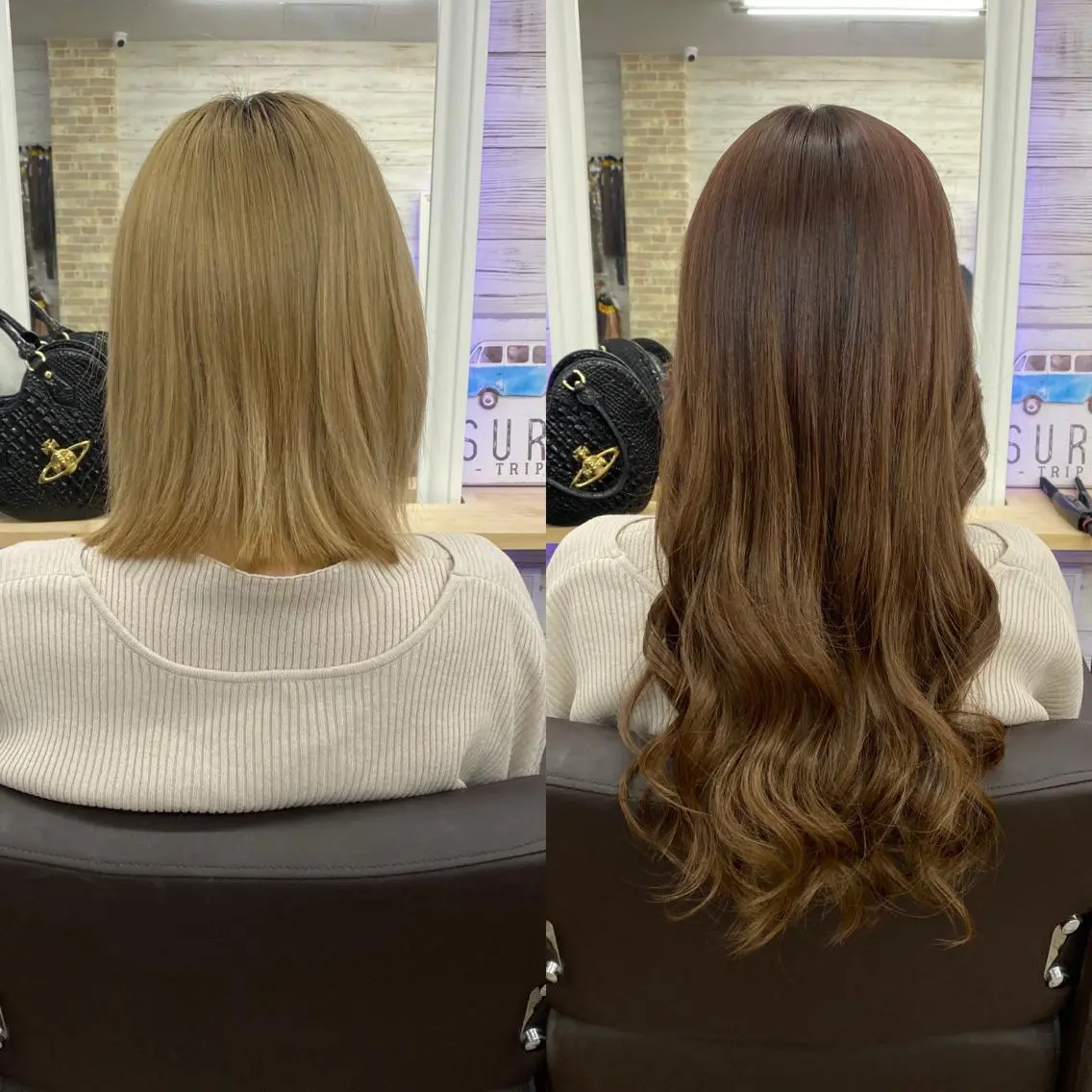 セミロング カラー ヘアアレンジ アイブロウ ショートボブ 編み込みエクステ シールエクステ セミロングパーマ バレイヤージュ FAAM Tsuneのヘアスタイル