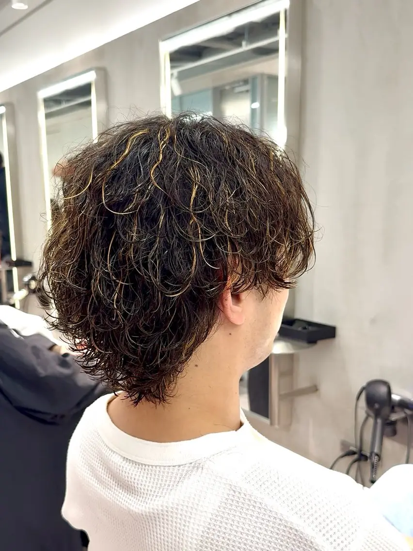 パーマ メンズ カット パーマ 松戸レイヤーカット 塚原悠斗のヘアスタイル