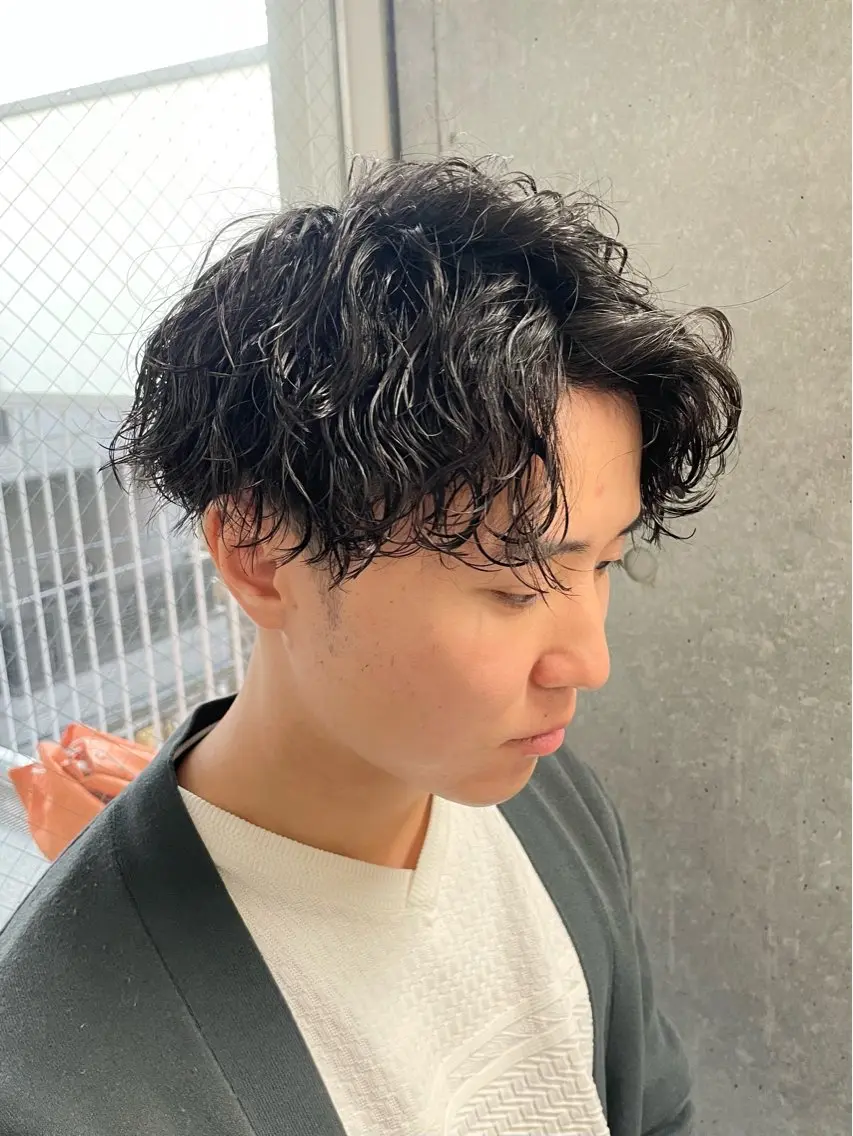 パーマ メンズ カット パーマ トリートメント ヘッドスパ ヘアセット メンズモテパーマ💙 fuwaのヘアスタイル