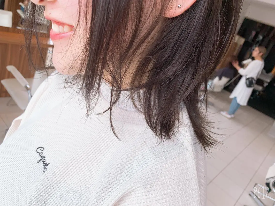 ミディアム カラー 白髪ぼかしハイライト 柳川拓哉のヘアスタイル