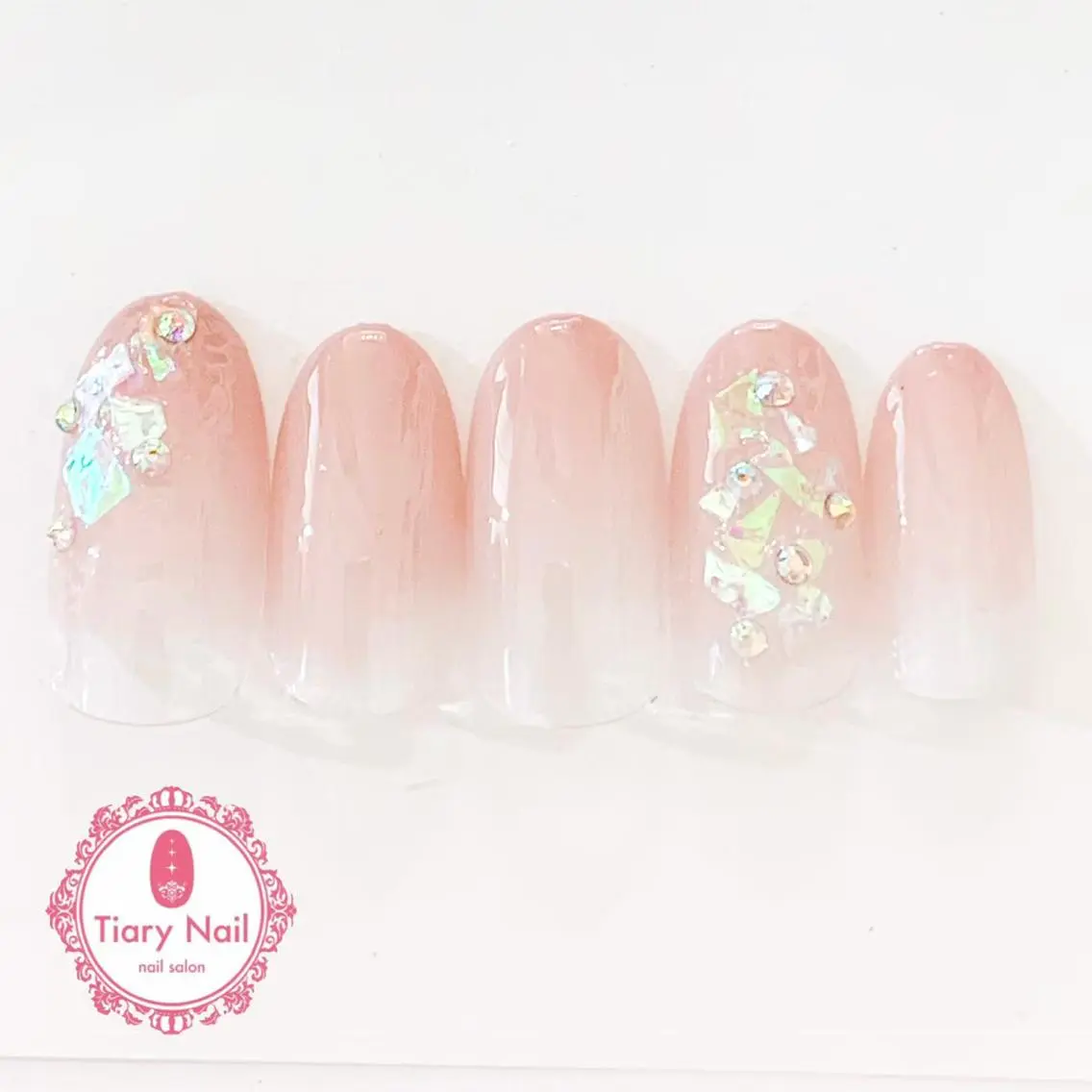 ネイル 桜ネイル 長さ出し オフィスネイル スカルプネイル シンプルネイル 💗🪽Tiary Nail🪽💗のネイルデザイン