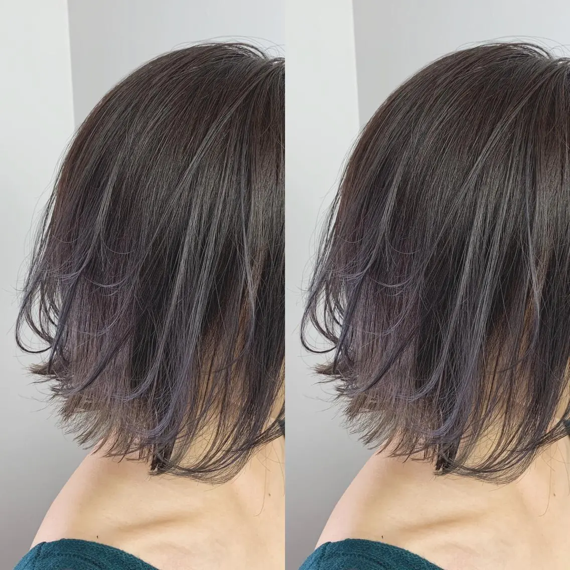 ミディアム アッシュ ハイライト レイヤーカット 【White京橋】 岸 拓斗のヘアスタイル