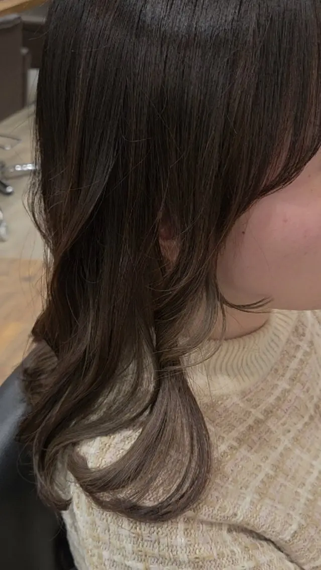 ミディアム カラー カット ヘアカラー トリートメント 関口 友菜のヘアスタイル