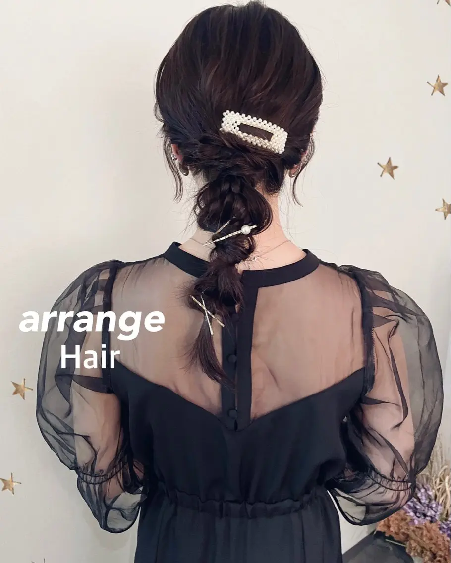 セミロング ヘアアレンジ ヘアセット 市川 千夏のヘアスタイル