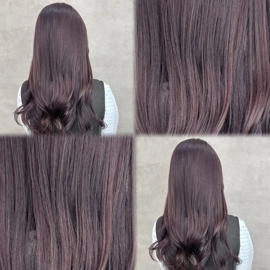 ロング カラー ブリーチ グレージュ ラベンダーカラー ラベンダーグレージュ ラベンダーグレー ヘアカラー Rin♡透明感ピンク 🎀白肌ラベンダーのヘアスタイル