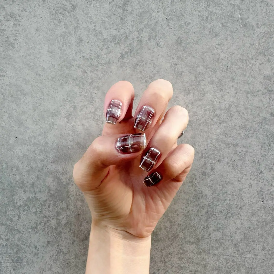 ネイル ブラウン 氷ネイル・うるうるネイル 韓国ネイル ニュアンスネイル 🪞KAPE NAIL 🪞のネイルデザイン