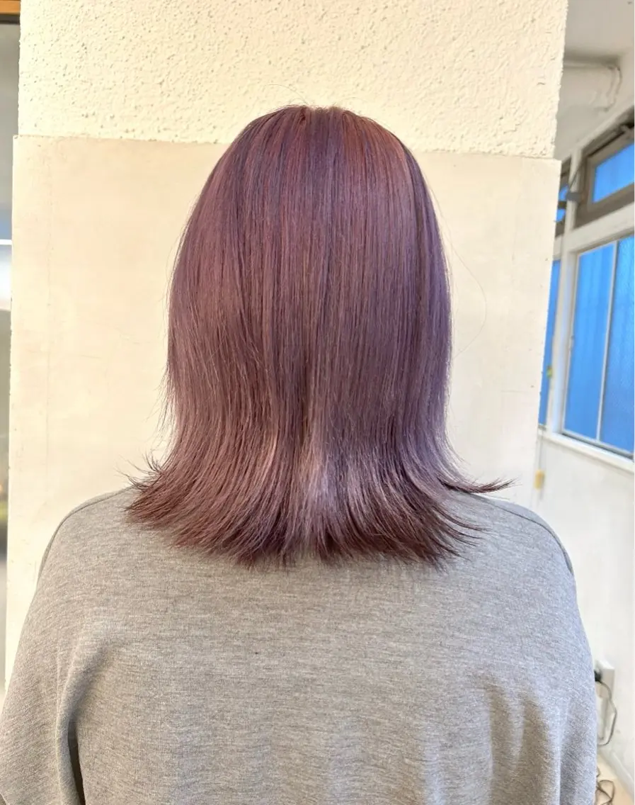セミロング ヘアカラー ゆうき あすかのヘアスタイル