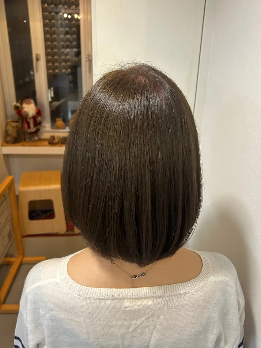 カラー ベージュカラー オリーブベージュ UNBIRTHDAY ゆづみのヘアスタイル