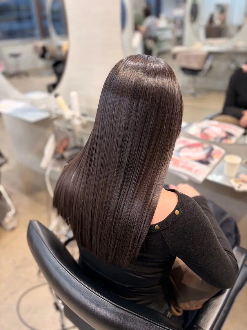 ロング 縮毛矯正 ソエジマ ミノリのヘアスタイル
