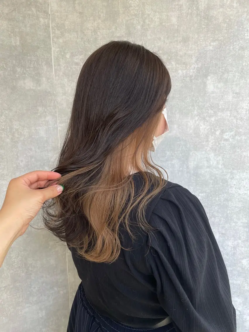 ロング カラー カット ヘアカラー トリートメント 【完全個室】髪質改善 暖色カラー/山崎唯奈のヘアスタイル