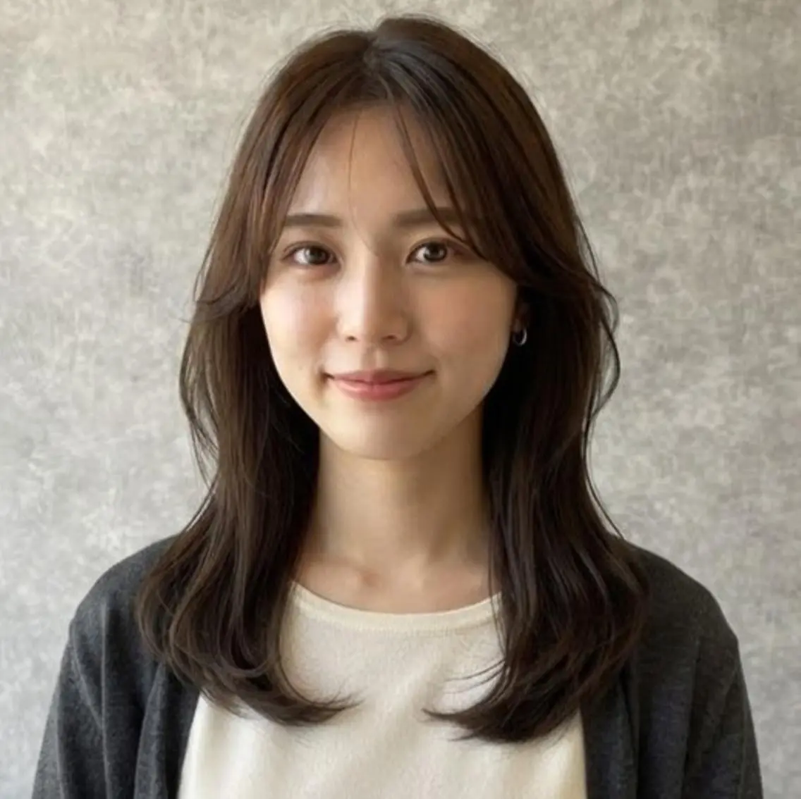 セミロング レイヤーカット obje't cielのヘアスタイル