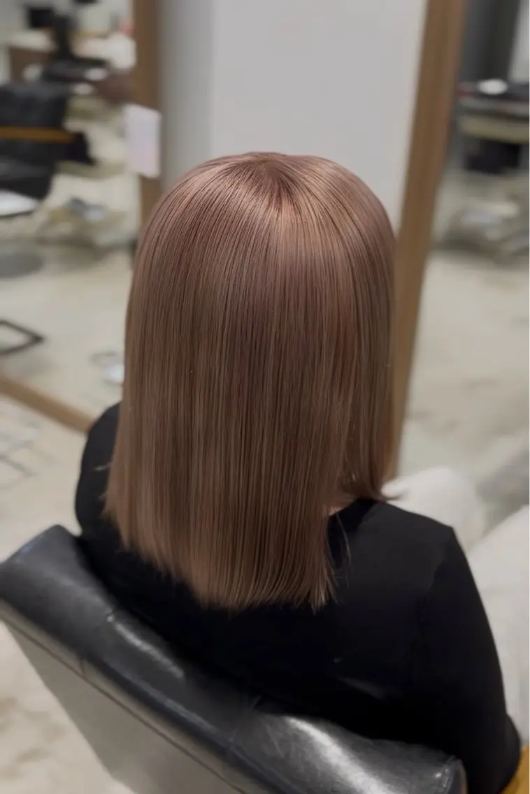 セミロング カラー ブリーチ 透明感カラー 髙木 利央のヘアスタイル