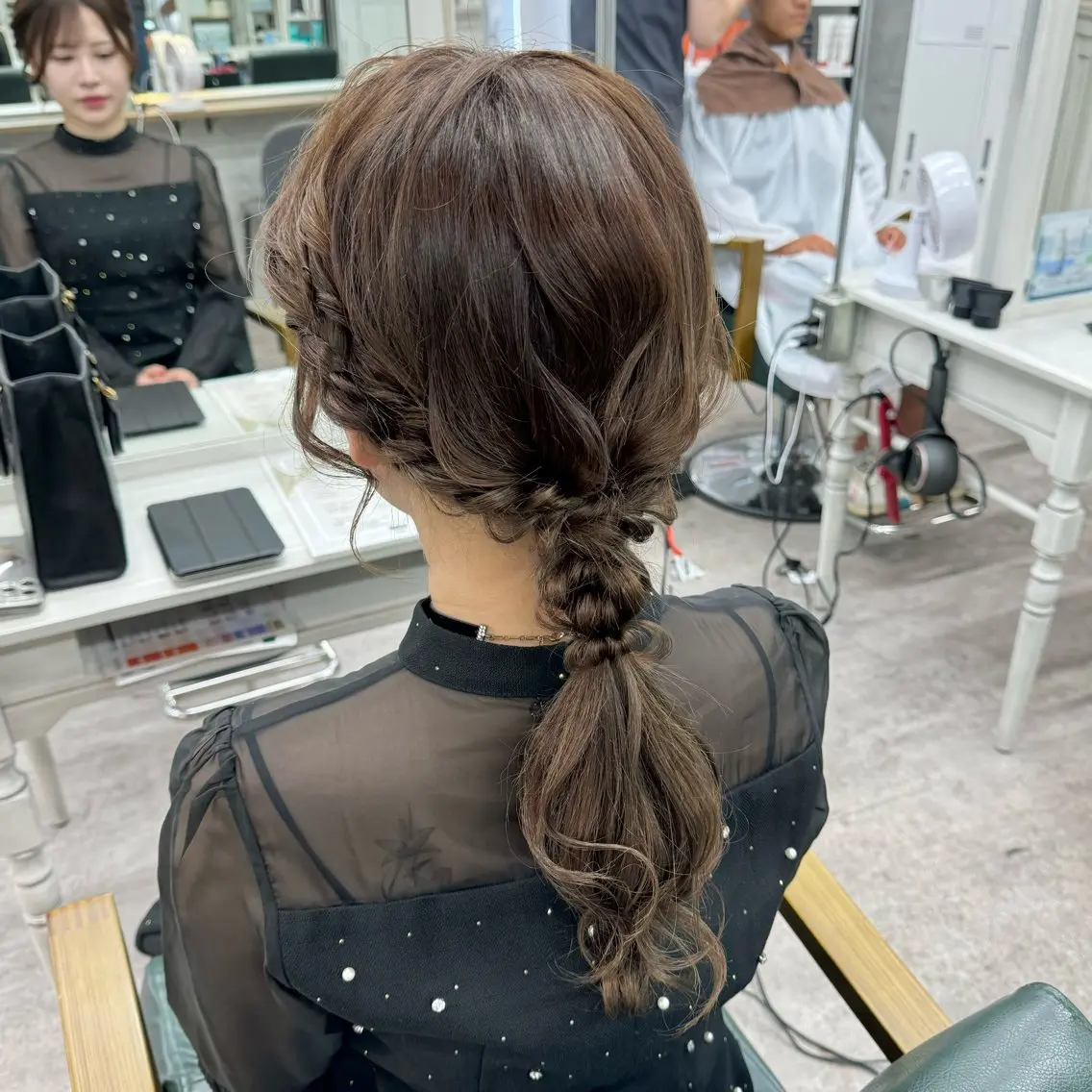 ロング ヘアアレンジ JUNSHIN🦋 ヘアセット／カラーのヘアスタイル