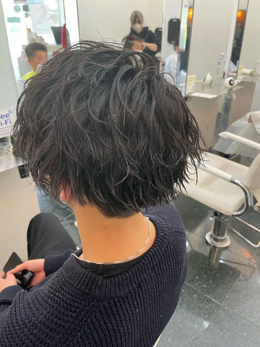 ショート パーマ 💇🏻‍♂️パーマ ニキ✨本田龍斗のヘアスタイル