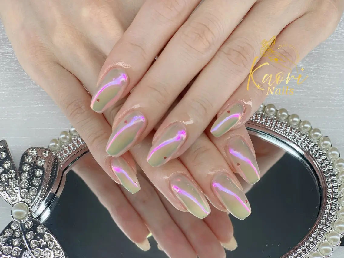 ネイル ミラーネイル シンプルネイル Kaori Nailのネイルデザイン