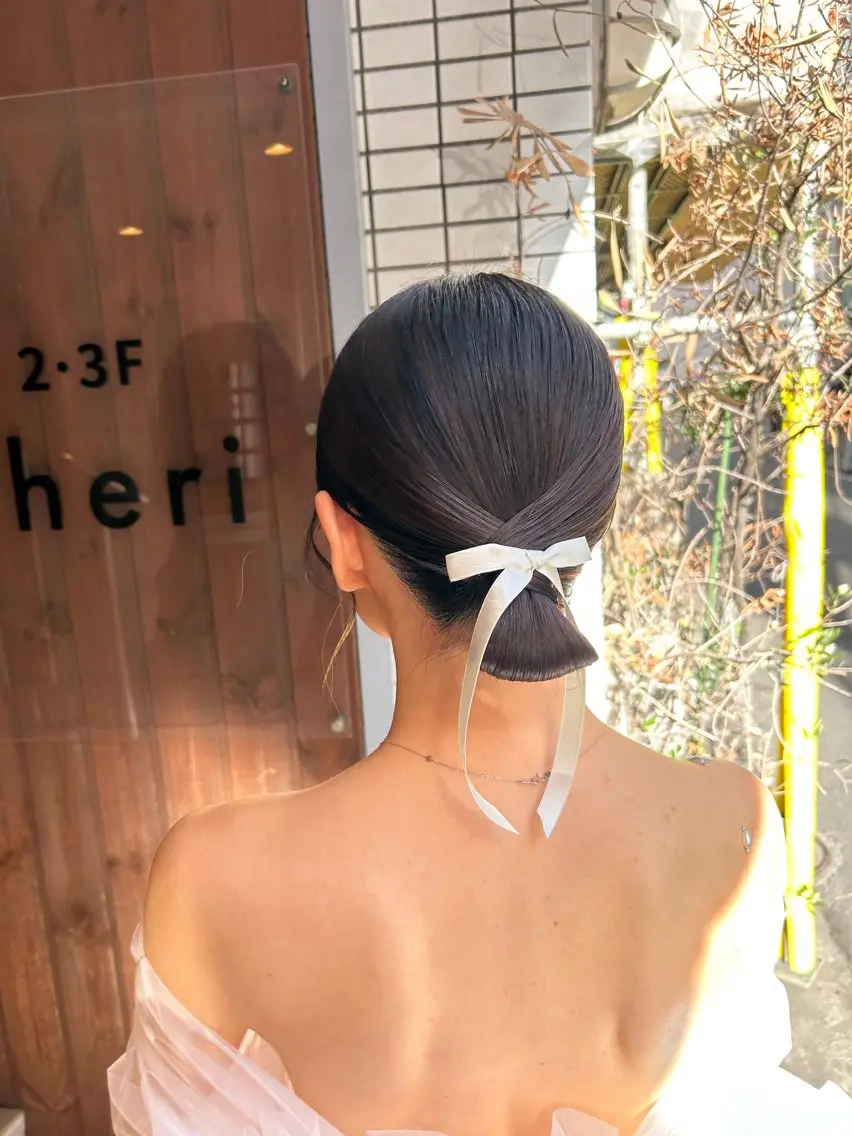 ︎🎀ヘアアレンジ🎀 【土日祝限定︎✿早朝OK】 結婚式お呼ばれ・パーティーに🫧の写真