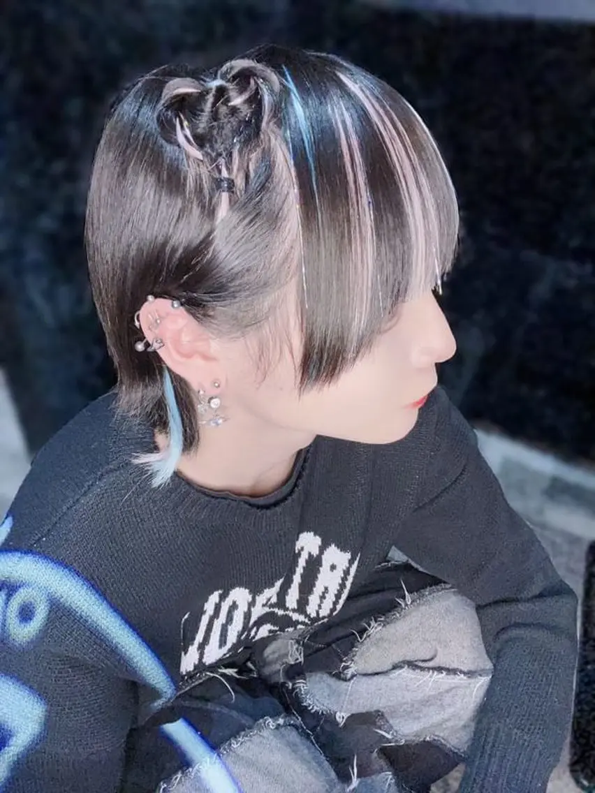 カラー メンズ エクステ ✨最安値✨エクステ カラー🌼つきな🌼のヘアスタイル