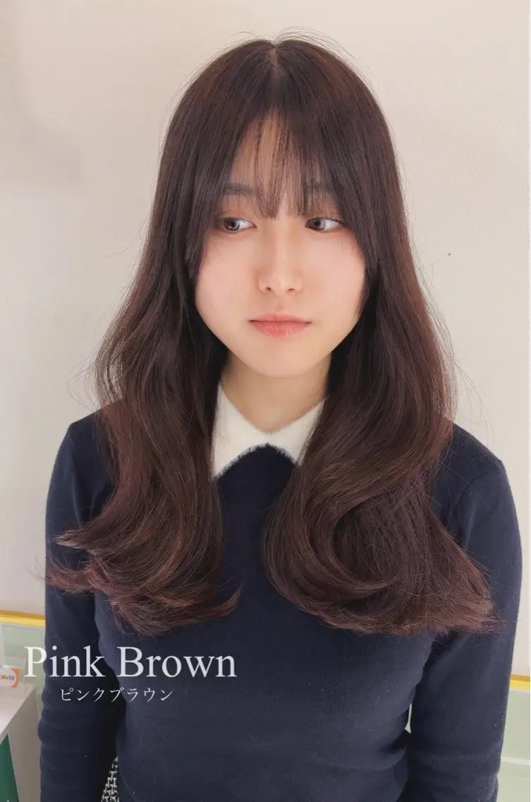 セミロング カラー ヘアアレンジ 透明感カラー くびれヘア 顔まわりレイヤー 顔周りカット 韓国風ヘア 二ヶ月綺麗なデザイン カット/星野六三四のヘアスタイル